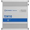Teltonika TSW110000010 Modello TSW110 Industrial L2 Interruttore non gestito, porte Ethernet 10/100/1000 Mbps, alloggiamento in alluminio, larghezza di banda 10 Gbps
