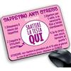 csm informatica Tappetino Mouse pad scherzo divertente simpatico antistress x stress istruzioni sbattere testa qui rosa viola