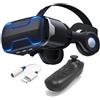 PUCIO Occhiali VR 3D Visore Realtà Virtuale con Cuffie e Controller, Occhiali Virtuali 3d per Giochi e Film, VR Headset Compatibile con Tutti Gli Smartphone da 4.7-6.5 Pollici, Regali di Natale Particolari