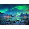 BELECO 2.5x1.8m Tessuto Aurora Boreale Sfondo Montagne Innevate Artiche Lago Luci Nordiche Norvegia Paesaggio Invernale Luci Polari Carta Arredo Casa