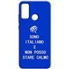 Mixroom - Cover Custodia Back case In TPU Silicone Morbido Per SAMSUNG GALAXY M21 Fantasia Sono Italiano Non Posso Stare Calmo R271