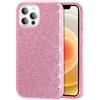 Mixroom - Custodia Cover per iPhone 7/8 / Se 2020 Case in TPU Morbido Rosa con Brillantini Glitter 3 in 1