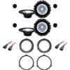 IPNOSIS Kit 8 Casse ALPINE SXE-1750S per Fiat Panda dal 2003 al 2012 con 2 Supporti Anteriori, 2 Supporti Posteriori e 4 Connettori