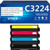 CFDFDA Sostituzione Compatibile con Cartuccia del Toner C3224 per C3210K0 C3210C0 per Lexmark C3326DW C3426DW C3224DW MC3224ADWE MC3326ADWE MC3426ADW MC3224i MC3326I MC3426I MC3224DWE Stampter, 4 Pcs,1set-H