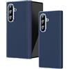 QUYISHAN Custodia protettiva per Samsung Galaxy Z Fold 7, in fibra di carbonio, ultra sottile, con cerniera, antiurto, compatibile con Z Fold 7. Blu