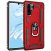 SORAKA Cover per Huawei P30 Pro con anello rotante a 360 gradi,Cover rigida PC Custodia morbida in silicone con piastra metallica per supporto magnetico per auto