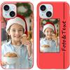 Yoedge Custom Cover Personalizzata Custodia per iPhone 15 6,1 con Foto Testi Disegni, Morbido TPU Silicone Personalizza Case con Immagine, Antiurto Personalizzabili Case per iPhone 15, Rosso