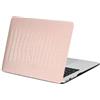FFBOFFC Custodia Protettivo per Macbook Air 13 pollici M2 M3 M4 2025 2024 2022 A2681 A3113 A3240 con Liquid Retina Display, Duro Case in Pelle di Coccodrillo per Macbook Air 13.6, Cuoio rosa