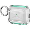 AKABEILA Custodia per AirPods Pro 3 Custodia di ricarica con moschettone AirPods Pro 3 2025 Trasparente Carino Colore Clash Soft TPU Case Cover AirPods Pro 3a generazione