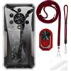 ESACMOT ESCAMOT [4 in 1] Custodia Compatibile con Ulefone Armor 28 Ultra Thermal con Lanyard, Cinturino da Polso e Anello, Cover Anti-Caduta Kit da Viaggio Sicuro (set rosso)