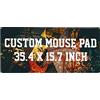 Naispanda Tappetino per mouse da gioco esteso con tappetino da scrivania personalizzato (35,4 x 15,7 in) ampio tappetino per mouse con base in gomma antiscivolo con bordi cuciti tappetini per mouse tastiera