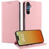 MOJIA Cover per Samsung Galaxy A56 5G, [Forte Chiusura Magnetica] Case Portafoglio in Pelle PU Premium, Custodia a Libro per Telefono con Porta Carte. Rosa