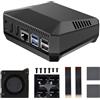 Yahboom Argon One V3 M.2 Case for Raspberry Pi 5 with Aluminum Alloy Construction, Cooling Fan, NVME M.2 SSD PWM Cooler PCIE and Magnetic Upper Cover