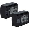 vhbw 2x batteria compatibile con Samsung HMX-H300BP, HMX-H300BN, HMX-F50BN, HMX-F90, HMX-F80, HMX-H300 videocamera camcorder (1100mAh, 3,7V, Li-Ion)