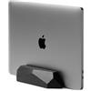Oakywood Supporto verticale per laptop - Scrivania con supporto per laptop - Compatibile con MacBook Pro, MacBook Air, iPad - Realizzato a mano in rovere tinto nero - Supporto per laptop