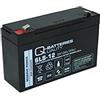 Q-Batteries 6LS-12 6V 12Ah Batteria al piombo / AGM VRLA con VdS