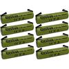 Electron 8x Batteria ricaricabile Ni-Mh Ministilo AAA 1,2V 1000mAh 1Ah con linguette lamelle terminali a saldare per pacco pacchi batteria 45x11mm 11x45mm