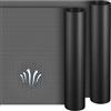 Woanger Confezione da 2 rotoli di filtro antipolvere in PVC, 1000 x 300 mm, per case PC, attrezzature da gioco e computer da ufficio, fori da 0,5 mm (nero)