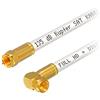 HB-DIGITAL HDTV puro rame SAT cavo antenna 5 strati schermato max 135dB RG6 coassiale spina di compressione placcato oro ad angolo 90° cavo coassiale 1080p Full HD 3D UHD Ultra 4K connettore F 1m