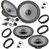 EvoTuning Kit 6 Casse Altoparlanti per VW Polo 9N 6R 6C dal 2002 al 2024, compatibile con Hertz K 165 +X 165 Anteriori e Posteriori, Set 2 Woofer +2Tweeter +2 Coassiali + 4 Anelli e Cavi Adattatori