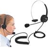 tooloflife Cuffie telefoniche fisse RJ11 con microfono, cancellazione del rumore, cuffie per call center per telefoni IP Yealink Grandstream Office Desk