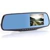 AntDau71 - Specchietto retrovisore, telecamera Full HD 1080P Telecamera specchio 170 gradi dvr registratore video Cam per auto con Dual Lens 4.3 pollici TFT retrovisore, rilevamento del movimento