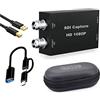 GRACETOP Scheda di acquisizione SDI con loopout, scheda di acquisizione video 1080P SDI a USB 3.0, scheda di acquisizione da SDI a USB per registrazione video streaming di giochi per Windows, Linux, OS