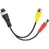 LAYYSD Telecamera Retromarcia Convertitore Adattatore Per Cavo Multiplo DC 4 Pin Maschio/femmina A RCA AV/femmina Per Monitor Della Telecamera Posteriore Per Auto Telecamera Auto retromarcia(4PinM-RCAw-DCm)