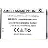 Generico Batteria per Brondi Amico Smartphone XL, 2800mAh prestazioni e capacità pari all'originale, prodotto nuovo e garantito.