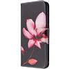 AIFILLE Compatibile con Cover Huawei P Smart 2020 Nero Custodia in Pelle PU Flip Portafoglio Donna Libro con Porta Carta di Credito Antiurto Protettiva Silicone TPU Morbido Rigida Modello Loto Rosa