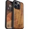 Carveit Custodia Compatibile con MagSafe per iPhone 15 Pro Case, Legno Cover avec Magnetico per Apple 15 Pro Custodia Paraurti Robusto TPU (Noce-Naturale)