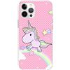 Mixroom - Cover Custodia Back case In TPU Silicone Morbido Per iPhone 16 Pro Max Fantasia Unicorno Arcobaleno W348