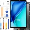 LADYSON Schermo LCD di Ricambio per Samsung Galaxy Tab A7 Lite Wi-Fi SM-T220 T220 LCD Touch Digitizer Display Assembly Glass Panel Full Repair Parts Kit con Strumenti (Nero, Senza Cornice)
