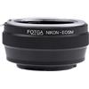 FOTGA Adattatore per obiettivo Nikon F AI AIS Mount per Canon EOS EF-M Mount M M2 M3 M5 M6 II M10 M50 M100 M200 Fotocamera senza specchio Nikon-EOSM