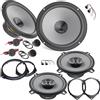 EvoTuning Kit 6 Casse Altoparlanti per Fiat Panda 312 dal 2012 compatibile con Hertz K165+X130 Anteriori e Posteriori + Set Anelli Adattatori e Cavi Connettori