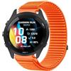 GIOPUEY Cinturini Compatibile con Garmin Forerunner 265, Nylon Traspirante Sport Loop Cinturino in Morbido Nylon Intrecciato Strap Band - Orange