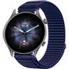 GIOPUEY Cinturini Compatibile con Amazfit GTR 3 PRO, Nylon Traspirante Sport Loop Cinturino in Morbido Nylon Intrecciato Strap Band - Darkblue