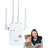 JIEBWCHA Ripetitore wireless, Wifi Extender | Repeater WiFi da 1200 Mbps | 4 Port Double Band 5GHz/2,4 GHz, router di rete, punto di accesso, configurazione 'app per casa