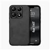 Kepuch Silklike Cover per Xiaomi 14T - Custodia Case Piastra Metallica Incorporata per Xiaomi 14T - Nero