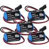vhbw 5x batteria compatibile con Siemens Simotion 840D, 810DE, 840Di, 840DE, 810D, D435, D425, D445 controlli industriali (900mAh, 3V, Li-MnO2)