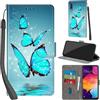 PHINIENLAND Cover per Samsung Galaxy A50 / A50s custodia portafoglio Turquoise | 3 scomparti carte, 1 tasca banconote, Chiusura magnetica, Supporto, Pelle PU flip cover per Samsung A50