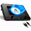 KLIM Turbofrost MAX - Base di Raffreddamento per PC Portatile RGB, Con Potente Turbofan XL, Raffreddamento rapido per laptop 15.6-17, Flusso d'Aria Ottimale, Velocità Regolabile, Schermo LCD