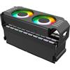 Cpolebev Modulo di Memoria RAM per PC Case ARGB Cooler DDR3 A DDR5 5V 3Pin PWM 4Pin Light SYNC 120mm Doppie Ventole Radiatore di Raffreddamento Nero