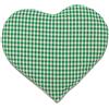 Giraffenland Cuscinetto a forma di cuore con semi di uva - 30 x 25 cm verde-bianco - Cuscino termico
