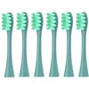 hGiesXgyN 2/4/6 testine di ricambio morbide per Oclean X/X PRO/Z1/F1, testine blu Dupont Sonic con setole per spazzolino da denti (6 pezzi) verde)