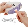 Generico Tagliaunghie Elettrico | Ricaricabile con Luce LED e Funzione Levigatura | Rifinitore Sicuro per Unghie,per Bambini Adulti Anziani e