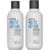 Kms California, shampoo Moist Repair da 300 ml e balsamo da 250 ml per capelli secchi