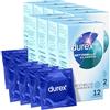 Durex Settebello Classico Preservativi da Uomo in Lattice di Gomma Naturale Trasparenti e Lubrificati con Forma Easy-On e Serbatoio Spessore Medio - 9 Confezioni da 12 Profilattici