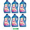 Beni Culinari 6 X Dual Power Detersivo Lavatrice Flamingo - Detersivo liquido concentrato per bucato colorato - detersivo profumo floreale - 40 lavaggi 2 litri + Beni Culinari portachiavi 0