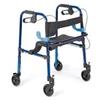 Bello Rollator in alluminio pieghevole con 2 leve, 2 ruote piroettanti con blocco, 2 ruote fisse con freni, RP751